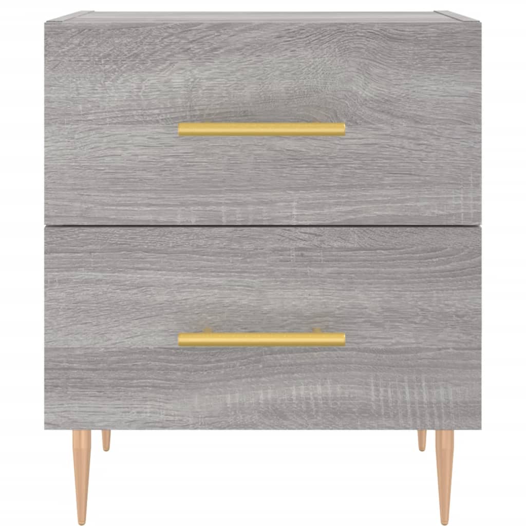 Comodini 2 Pz Grigio Sonoma 40x35x47,5 Cm In Legno Multistrato - Image 4