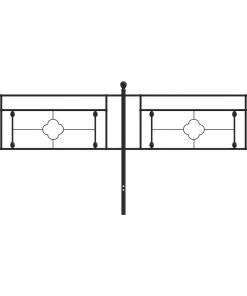 Testiera In Metallo Nero 200 cm