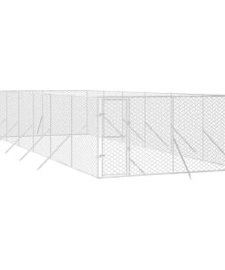 Cuccia Per Cani Da Esterno Argento 4x12x2 M In Acciaio Zincato