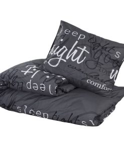 Set Copripiumino Nero 140x200 Cm In Cotone