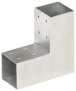 Connettori Per Pali A Forma Di L 4 Pz Metallo Zincato 71x71 mm