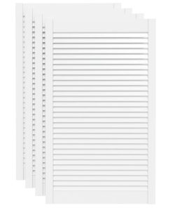 Ante A Lamelle Bianche 4 Pz Bianche 99,3x59,4 Cm Legno Di Pino