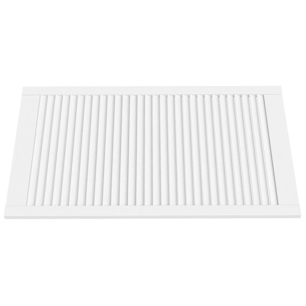 Ante A Lamelle Bianche 4 Pz Bianche 99,3x59,4 Cm Legno Di Pino - Image 2