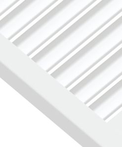 Ante A Lamelle Bianche 2 Pz Bianche 61,5x59,4 Cm Legno Di Pino