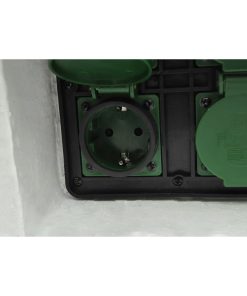 Presa Elettrica Da Esterno 4 Spine Impermeabile Resina Bianca