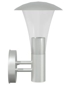 Applique Da Esterno 2 Pz Argento In Acciaio Inossidabile