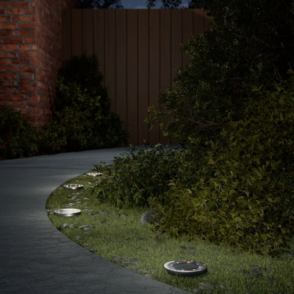 Luci Solari Da Terra Con Picchetti Da Esterno 12pz Bianco Caldo - Image 2