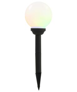 Lampade Solari Da Esterni Sferiche 4pz Led Rgb 15cm