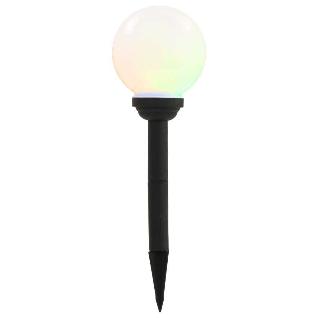 Lampade Solari Da Esterni Sferiche 4pz Led Rgb 15cm
