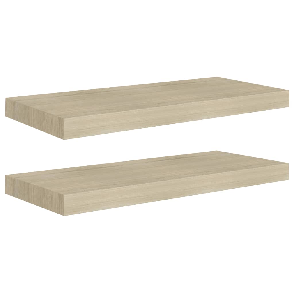 Scaffali A Parete 2 Pz Rovere 60x23,5x3,8 Cm In Mdf - Image 5