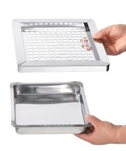 Pattumiera Con Posacenere Da Albergo 45 L Acciaio Nero