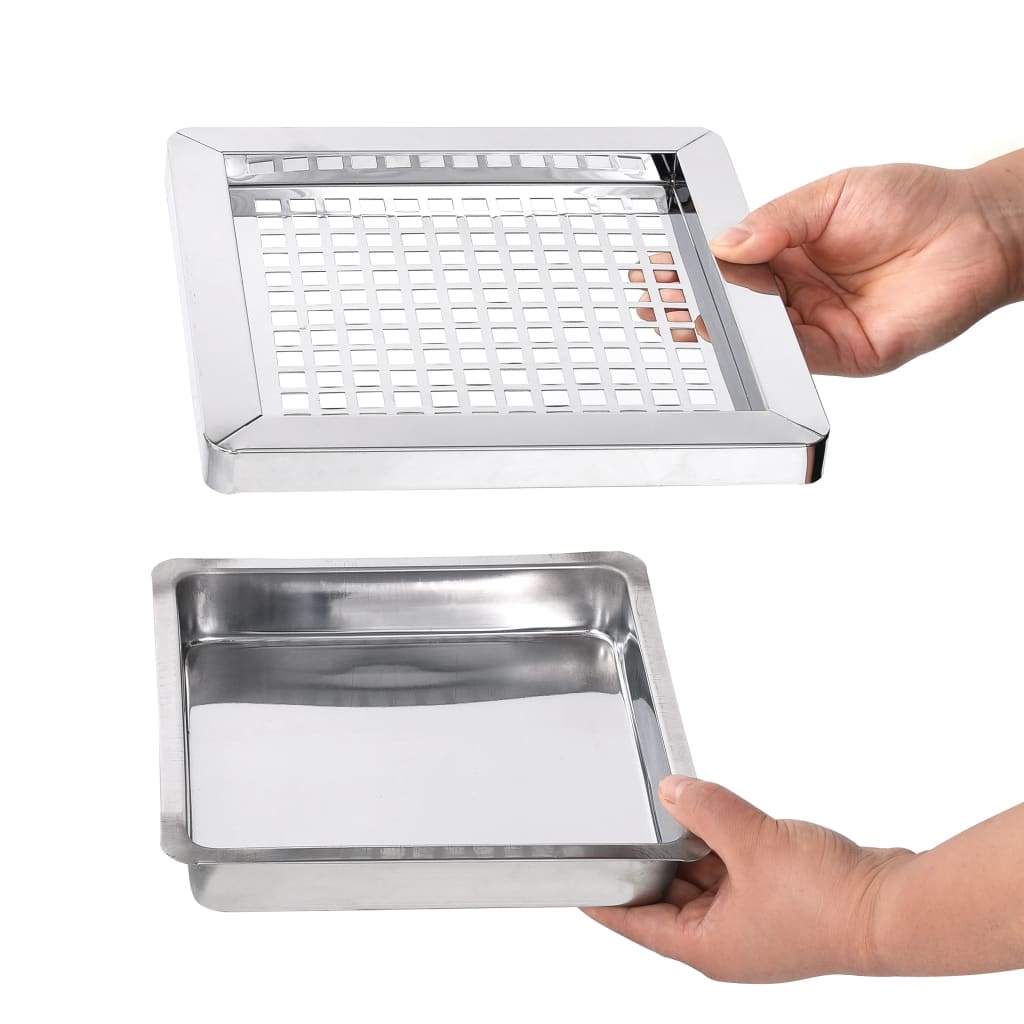 Pattumiera Con Posacenere Da Albergo 45 L Acciaio Nero