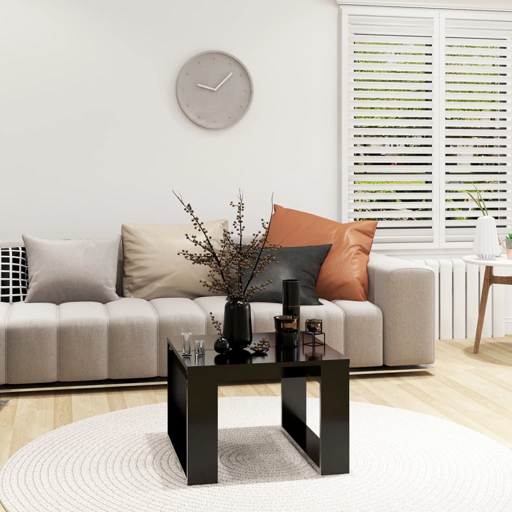 Tavolino Di Servizio Nero 50x50x35 Cm In Truciolato - Image 6