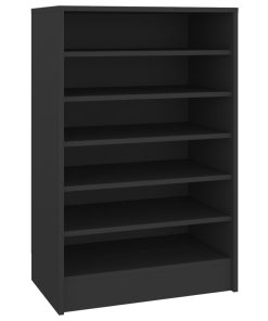 Scarpiera Nera 60x35x92 Cm In Truciolato