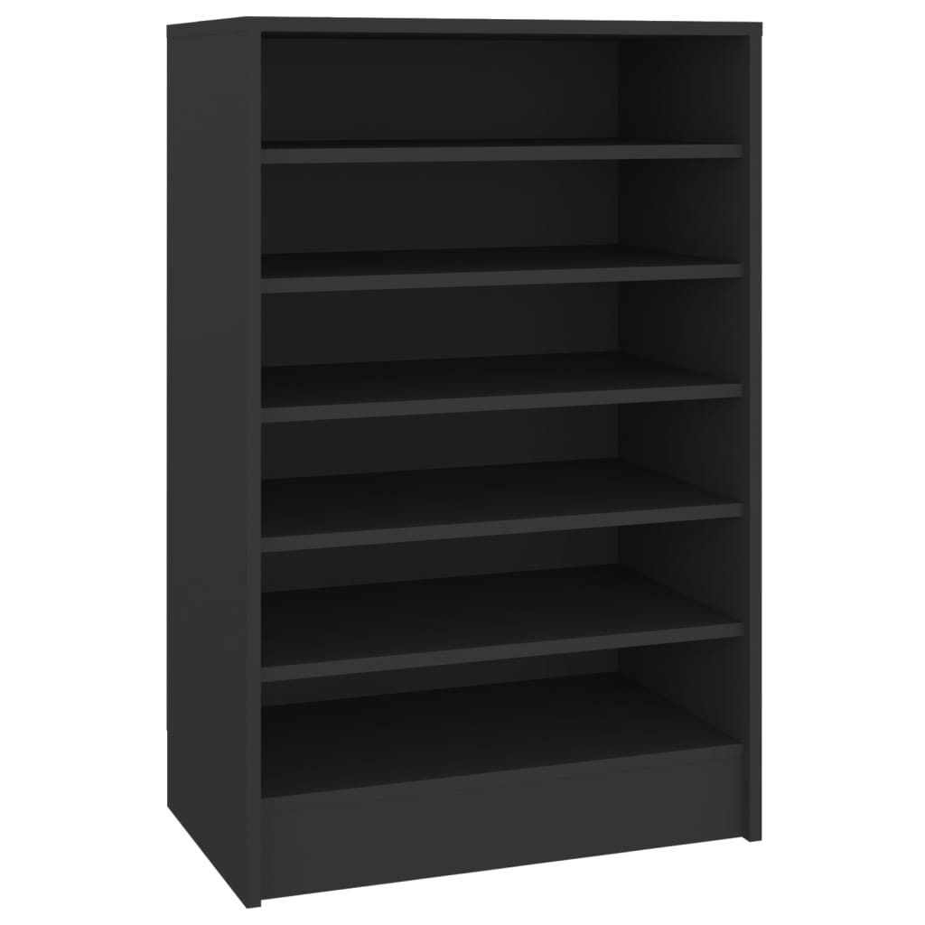 Scarpiera Nera 60x35x92 Cm In Truciolato