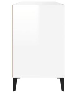 Scarpiera Bianco Lucido 102x36x60 Cm In Legno Multistrato