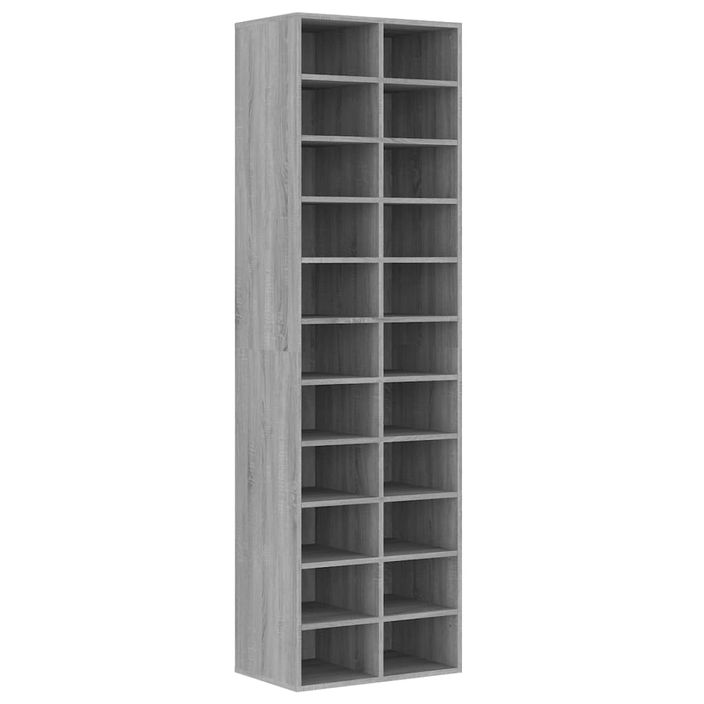 Scarpiera Grigio Sonoma 54x34x183 Cm In Legno Multistrato
