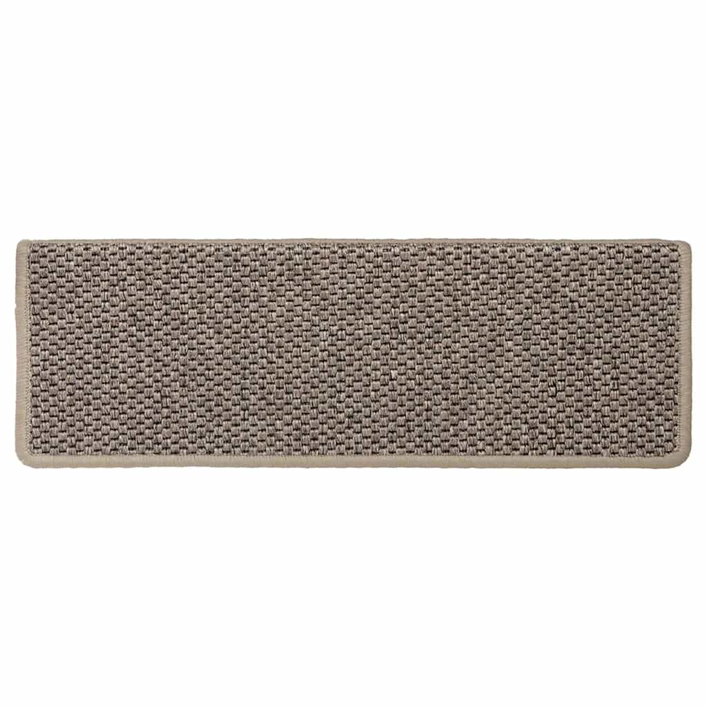 Tappeti Adesivi Scale Aspetto Sisal 15 Pz 65x21x4cm Beige Scuro - Image 4