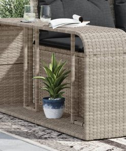Scaffali Portaoggetti 2 Pz Grigio Chiaro In Polyrattan