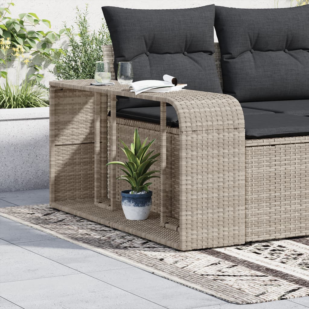 Scaffali Portaoggetti 2 Pz Grigio Chiaro In Polyrattan - Image 6