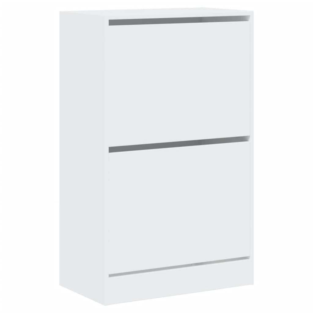 Scarpiera Bianca 60x34x96,5 Cm In Legno Multistrato - Image 2