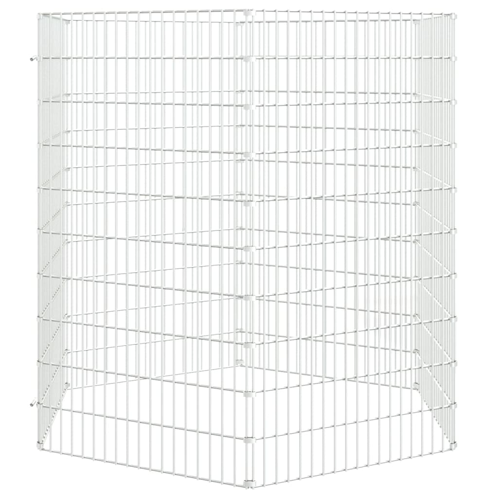 Recinto Per Animali Ruspante 6 Pannelli 54x100 Cm Ferro Zincato