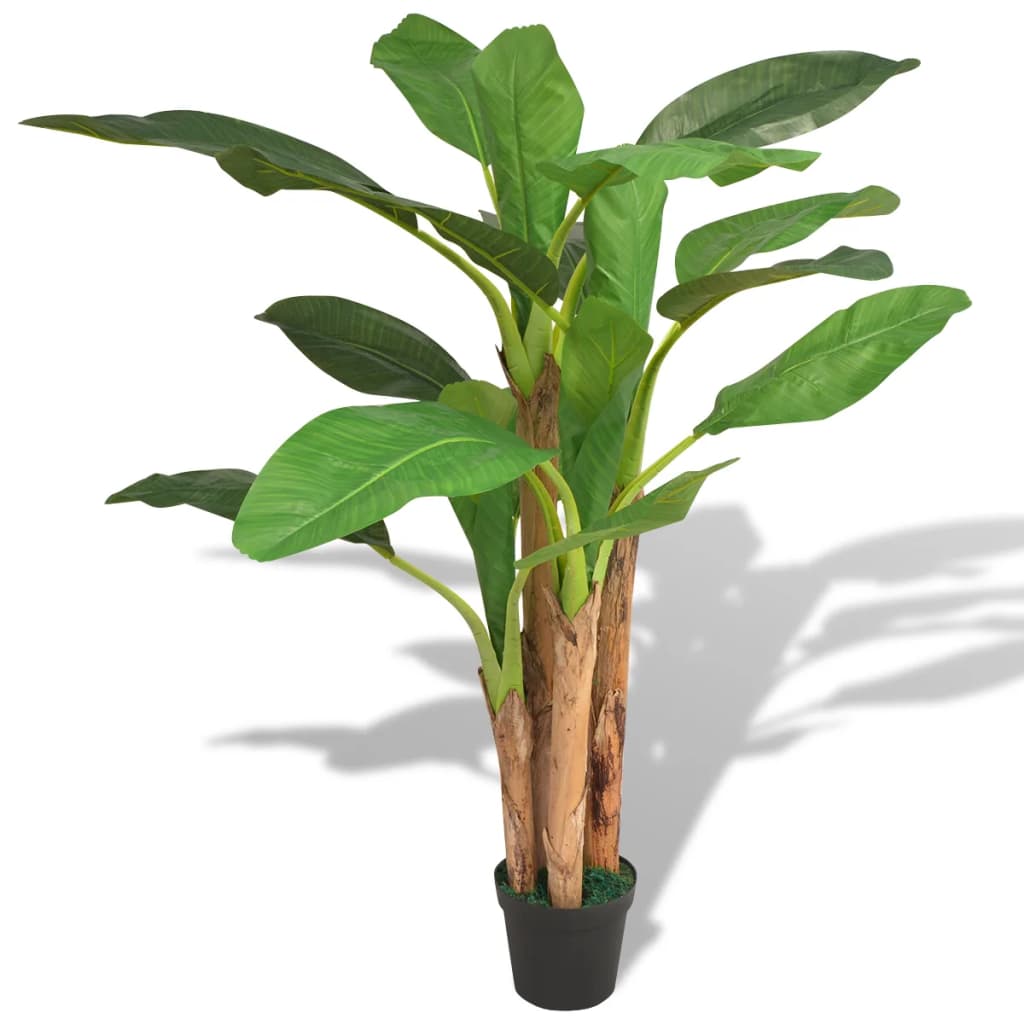 Albero Banana Artificiale Con Vaso 175 Cm Verde