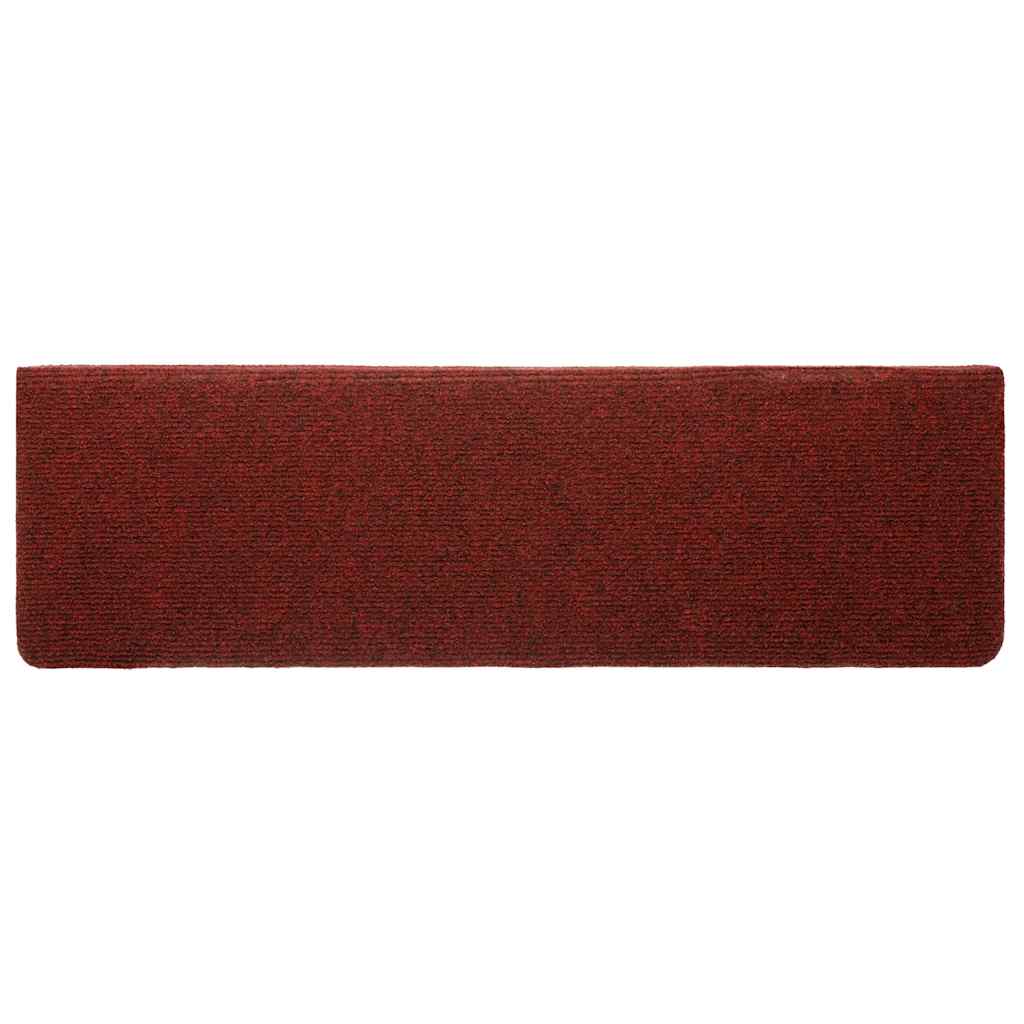 Tappetini Per Scale Autoadesivi 5 Pz 65x21x4 Cm Bordeaux Rosso Bordo Rettangolare - Image 6