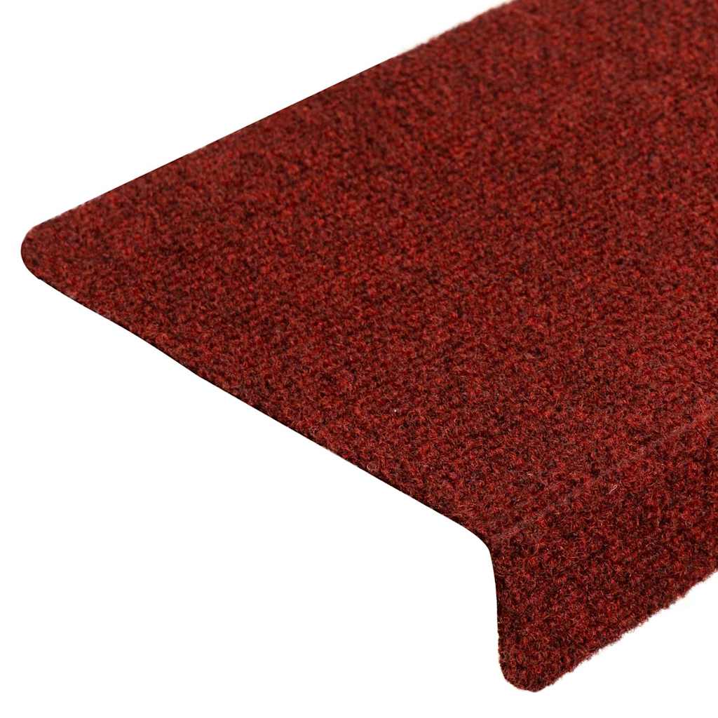Tappetini Per Scale Autoadesivi 5 Pz 65x21x4 Cm Bordeaux Rosso Bordo Rettangolare - Image 3