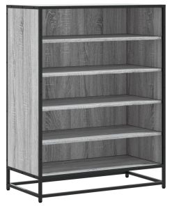 Scarpiera Grigio Sonoma 75x38x97,5 Cm Legno Multistrato Metallo