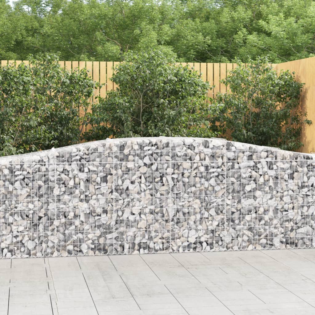 Cesti Gabbioni Ad Arco 20 Pz 400x50x80/100 Cm Ferro Zincato