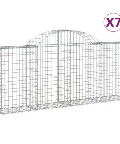 Cesti Gabbioni Ad Arco 7 Pz 200x30x80/100 Cm Ferro Zincato