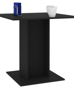 Tavolo Da Pranzo Nero 80x80x75 Cm In Legno Multistrato