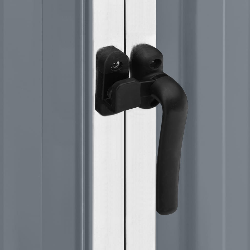 Capanno Da Giardino Grigio 195x198x159 Cm In Acciaio Zincato - Image 2