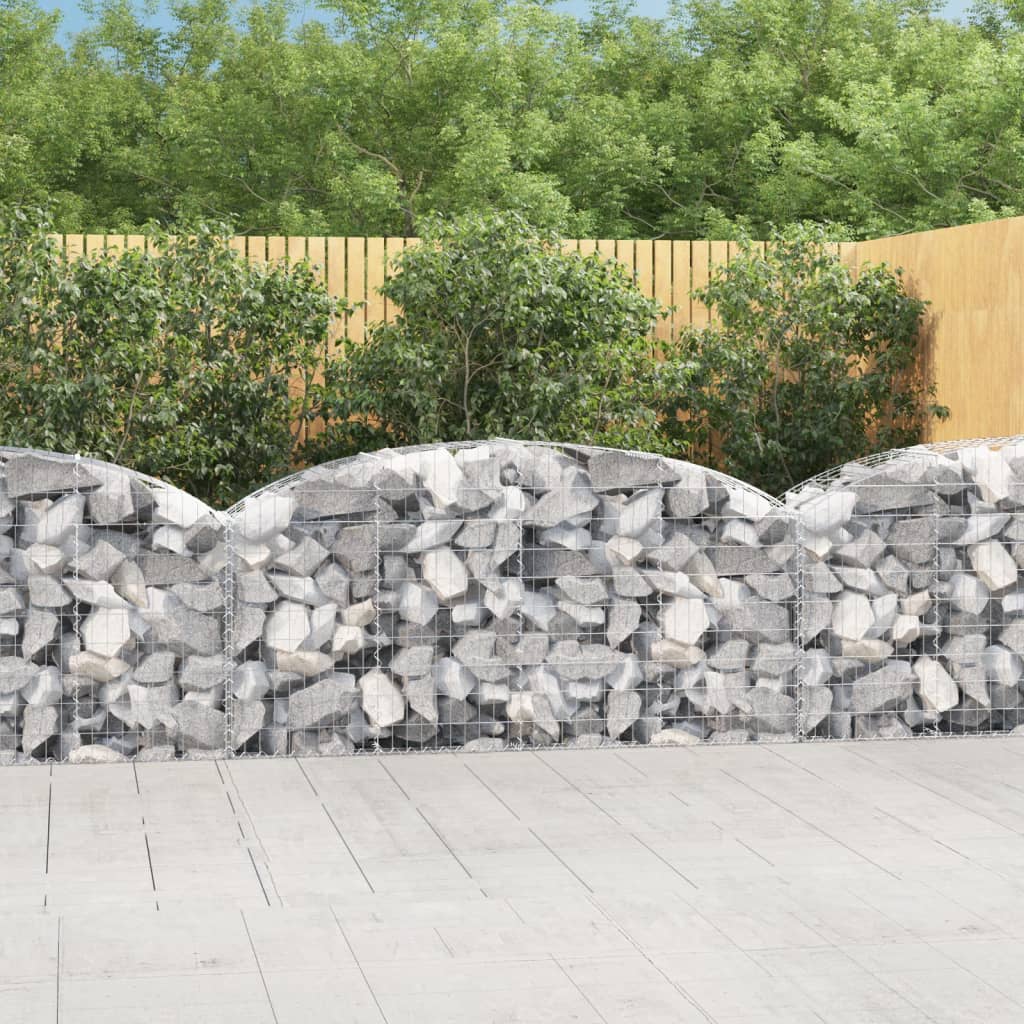 Cesto Gabbione Ad Arco 200x50x80/100 Cm Ferro Zincato