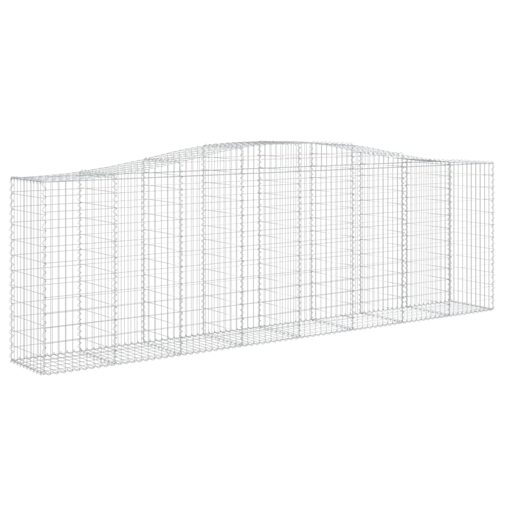 Cesto Gabbione Ad Arco 400x50x120/140 Cm Ferro Zincato