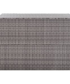Baule Da Giardino Grigio 150x100x100 Cm In Polyrattan