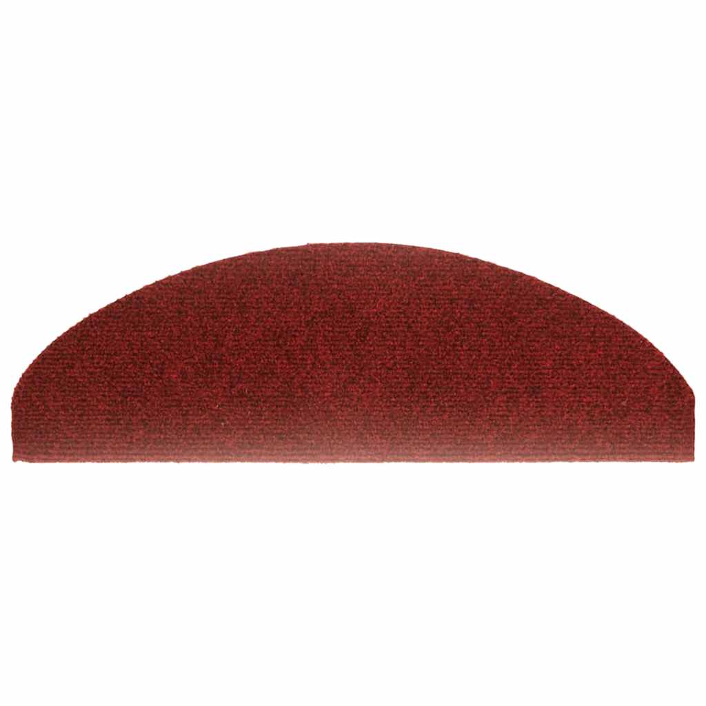 Tappetini Per Scale Autoadesivi 10 Pz 65x21x4 Cm Bordeaux Rosso Semicircolari Grandi - Image 2