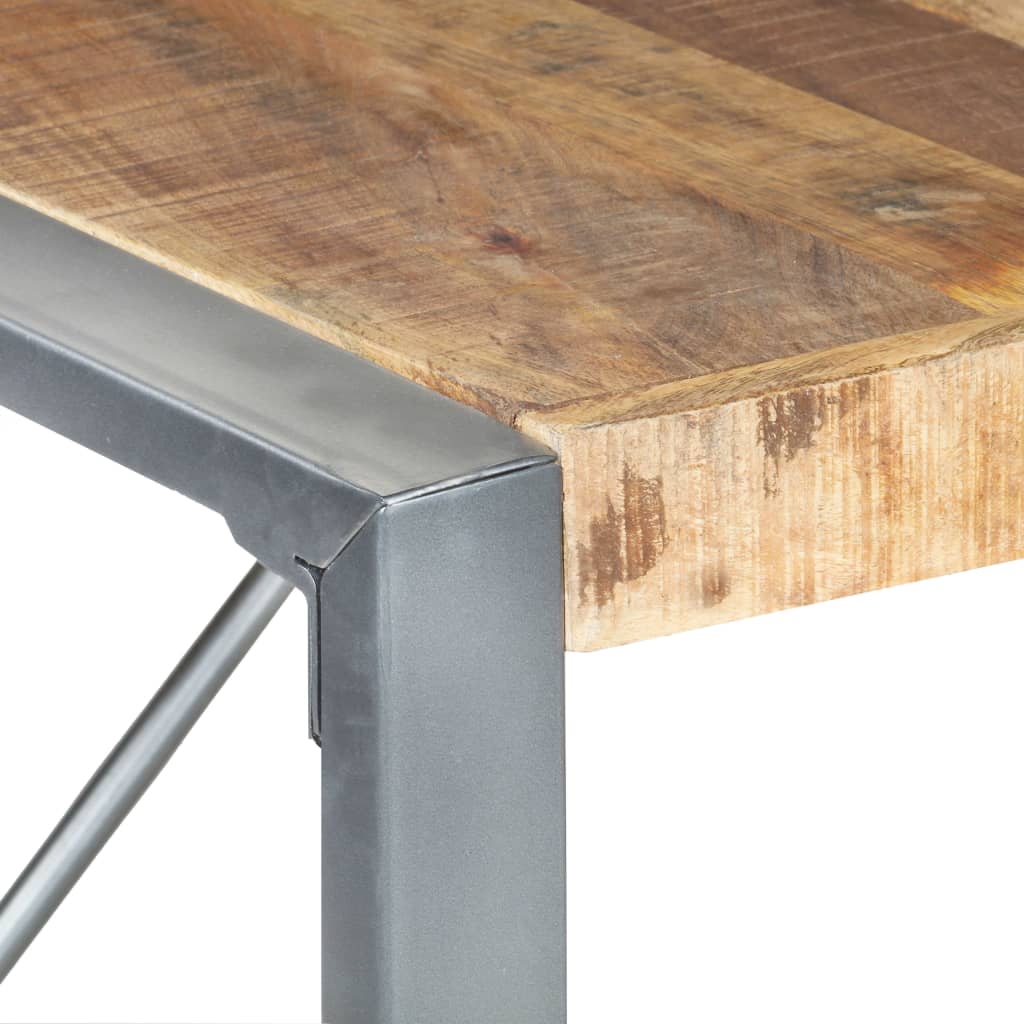 Tavolo Da Pranzo 140x140x75 Cm In Legno Di Mango Grezzo