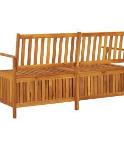 Cassapanca 148 Cm In Legno Massello Di Acacia