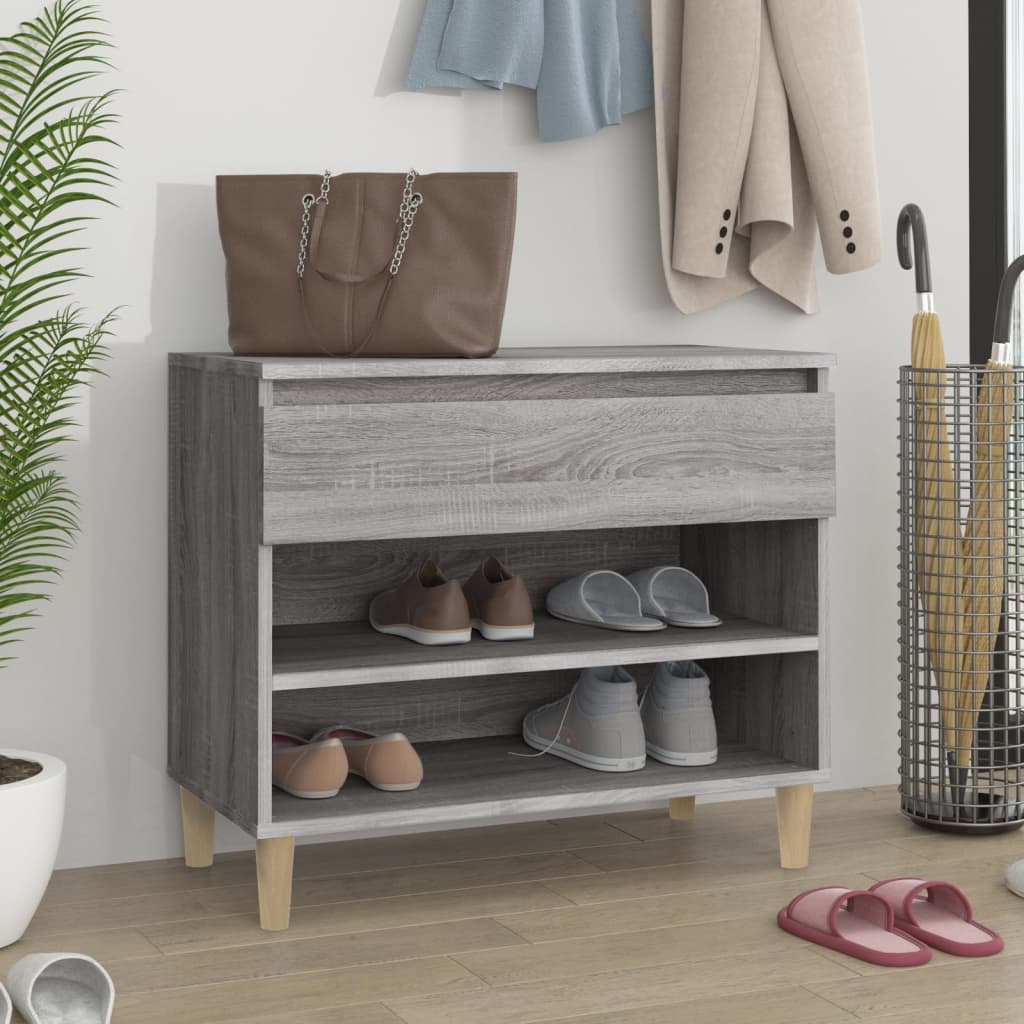 Scarpiera Grigio Sonoma 70x36x60 Cm In Legno Multistrato - Image 4
