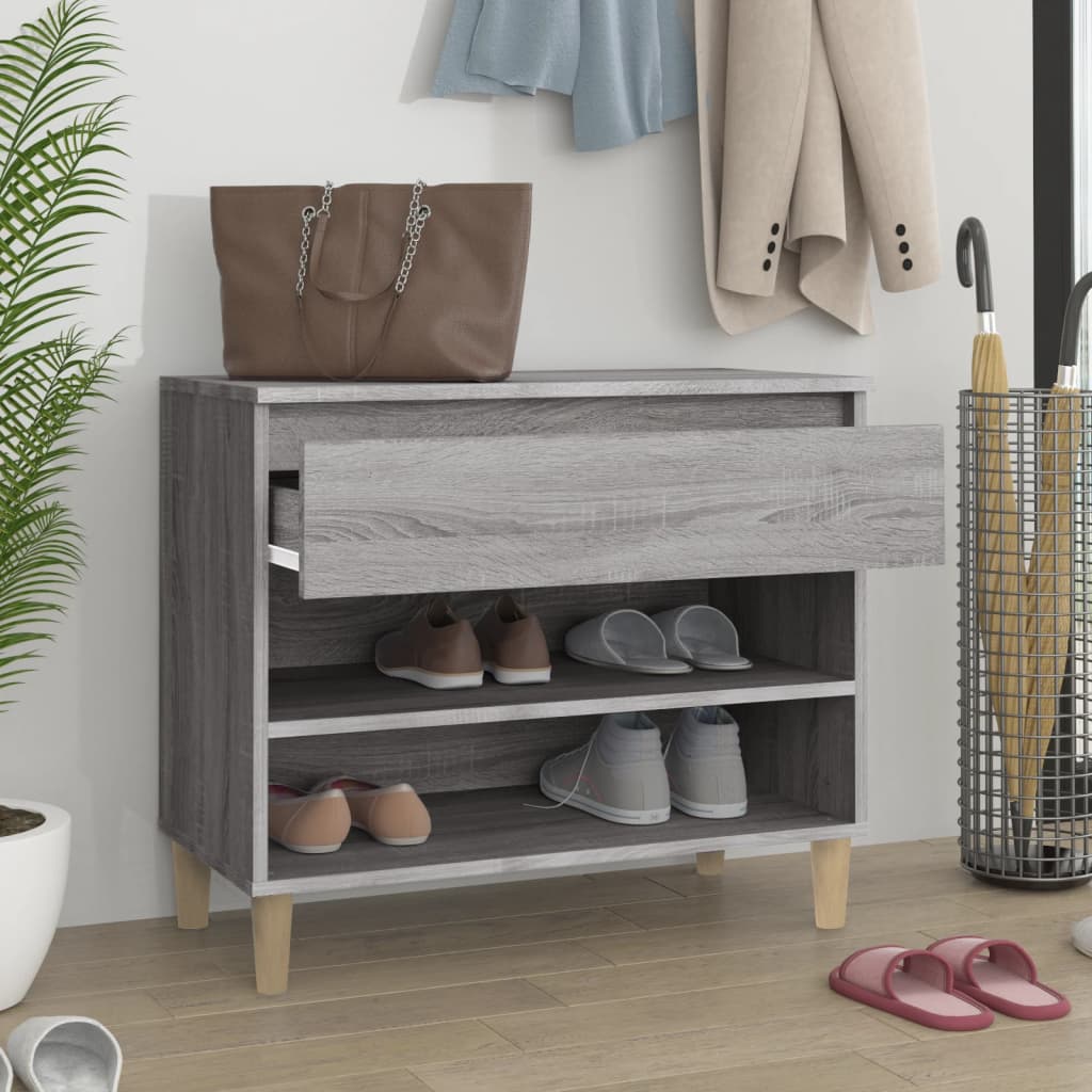 Scarpiera Grigio Sonoma 70x36x60 Cm In Legno Multistrato - Image 3