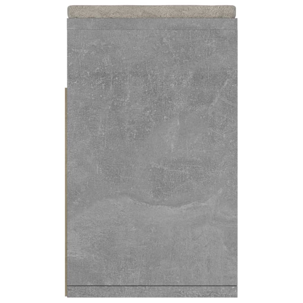 Panca Scarpe Con Cuscino Grigio Cemento 104x30x49cm Multistrato - Image 6