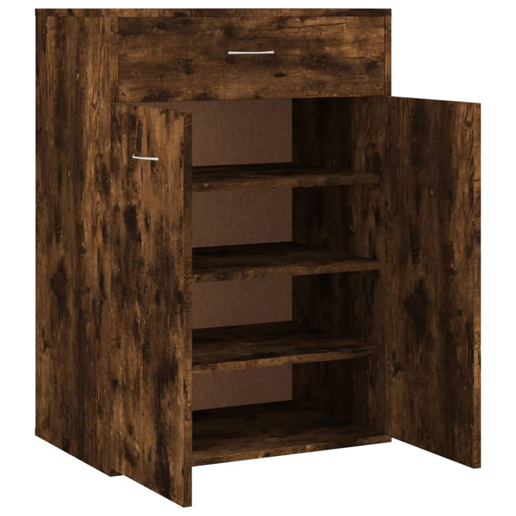 Scarpiera Rovere Fumo 60x35x84 Cm In Legno Multistrato - Image 2