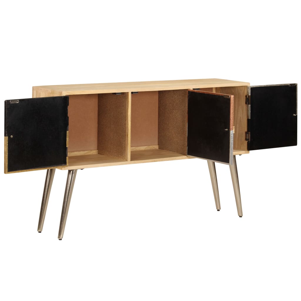 Credenza 120x30x75 Cm Legno Massello Di Mango - Image 4