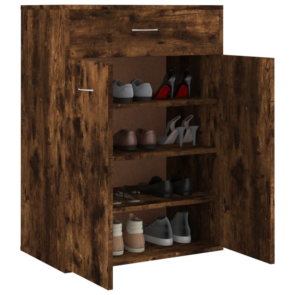 Scarpiera Rovere Fumo 60x35x84 Cm In Legno Multistrato - Image 3