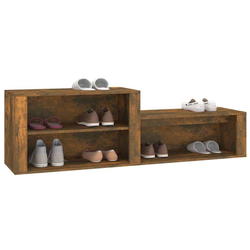 Scarpiera Rovere Fumo 150x35x45 Cm In Legno Multistrato