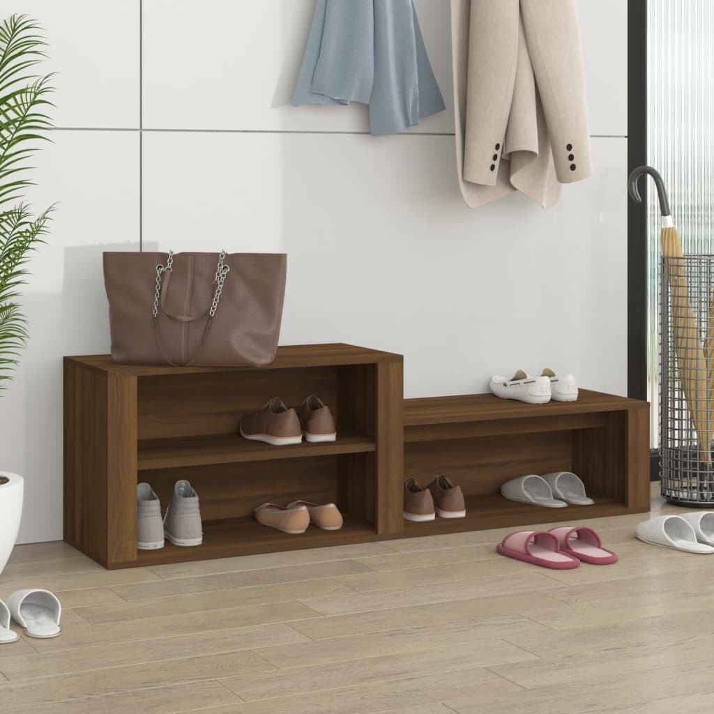 Scarpiera Rovere Marrone 150x35x45 Cm In Legno Multistrato - Image 4