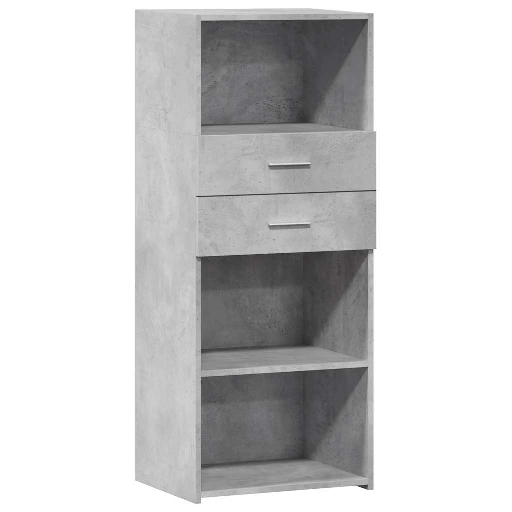 Credenza Grigio Cemento 50x42,5x124 Cm In Legno Multistrato