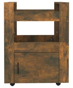 Carrello Da Cucina Rovere Fumo 60x45x80 Cm Legno Multistrato
